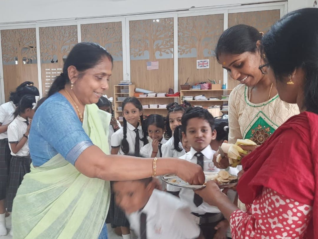 Krishna Jayanthi celebration with Aadhithya School students
