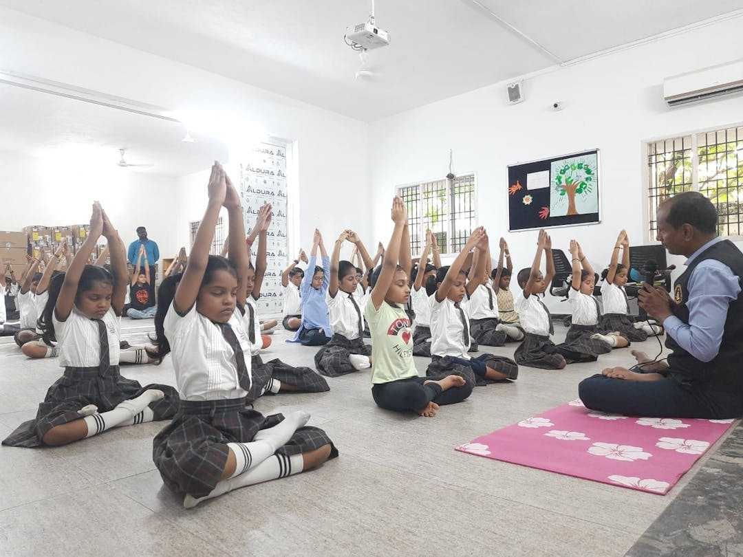 Yoga Day with Aadhithya School students
